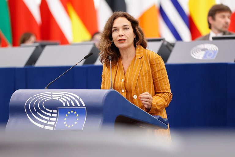 Lina Gálvez en el Parlamento Europeo. 11 de julio de 2023