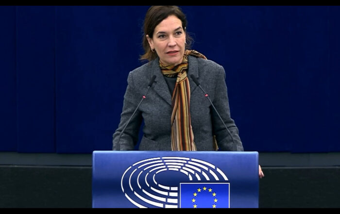 Lina Gálvez en el pleno del Parlamento Europeo. 16 de enero de 2024
