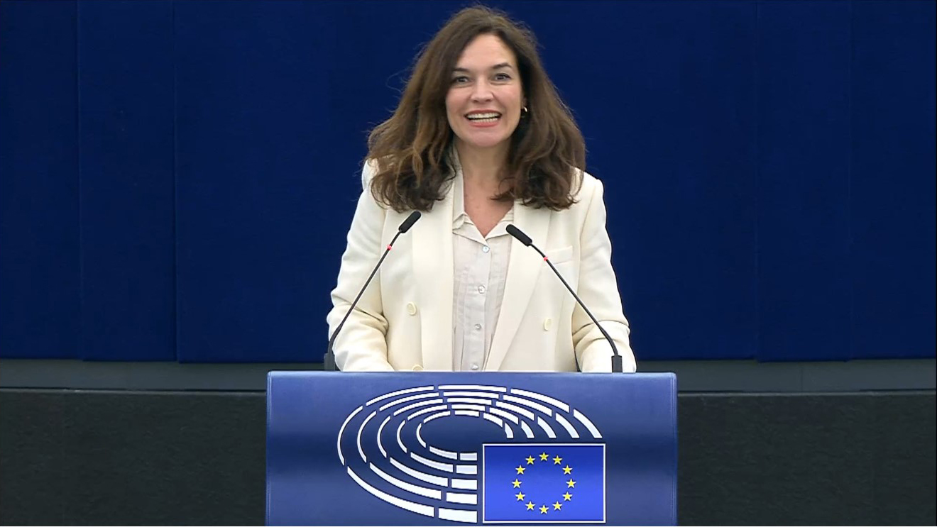 Lina Gálvez interviene el el Parlamento Europeo. 7 de febrero de 2024