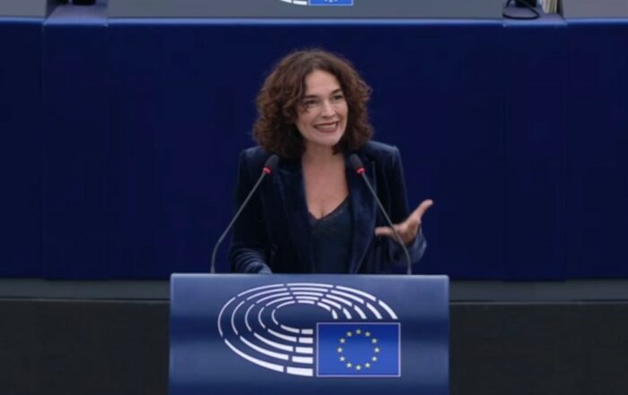 Lina Gálvez interviene en el Parlamento Europeo sobre las mujeres iraníes. Estrasburgo, 27 noviembre 2024