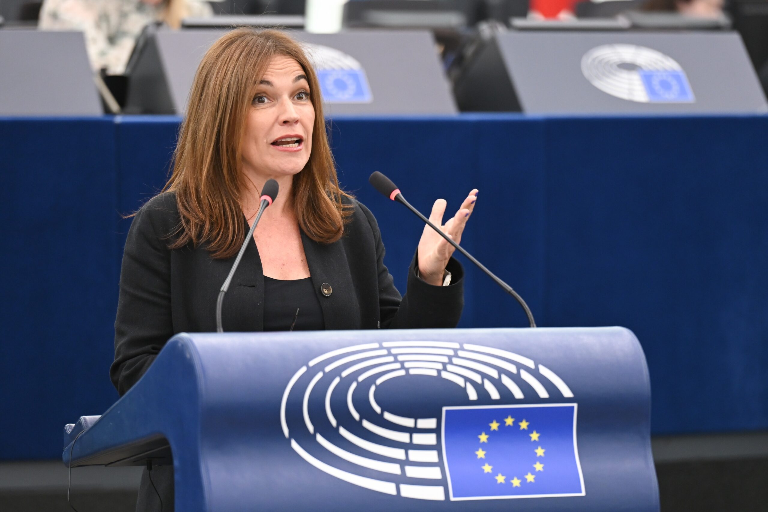 Lina Galvez en el Pleno del Parlamento Europeo